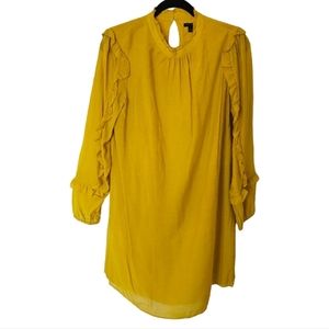 Ann Taylor Long Sleeve Mustard Yellow Size 12 Mini dress